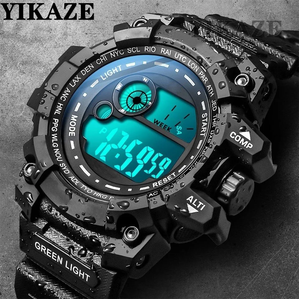 Running Watch - Yikaze Herren LED Digitaluhren 50mm große