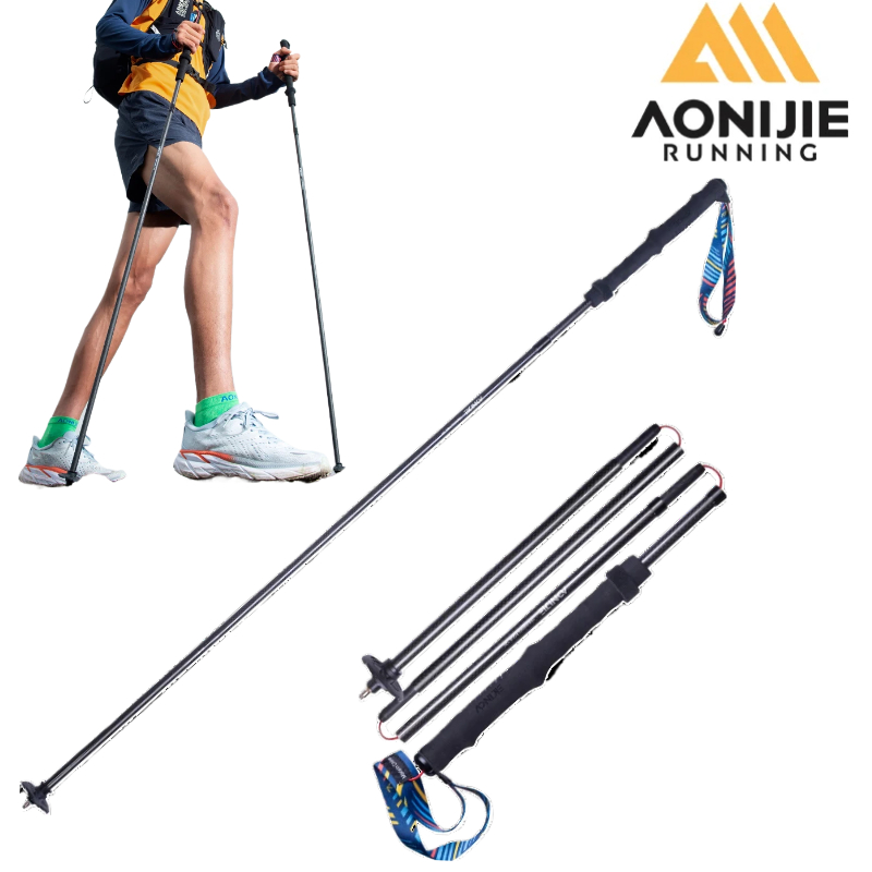Trekking Pole Carbon - 2 Stück AONIJIE faltbare Outdoor-Wanderstöcke mit