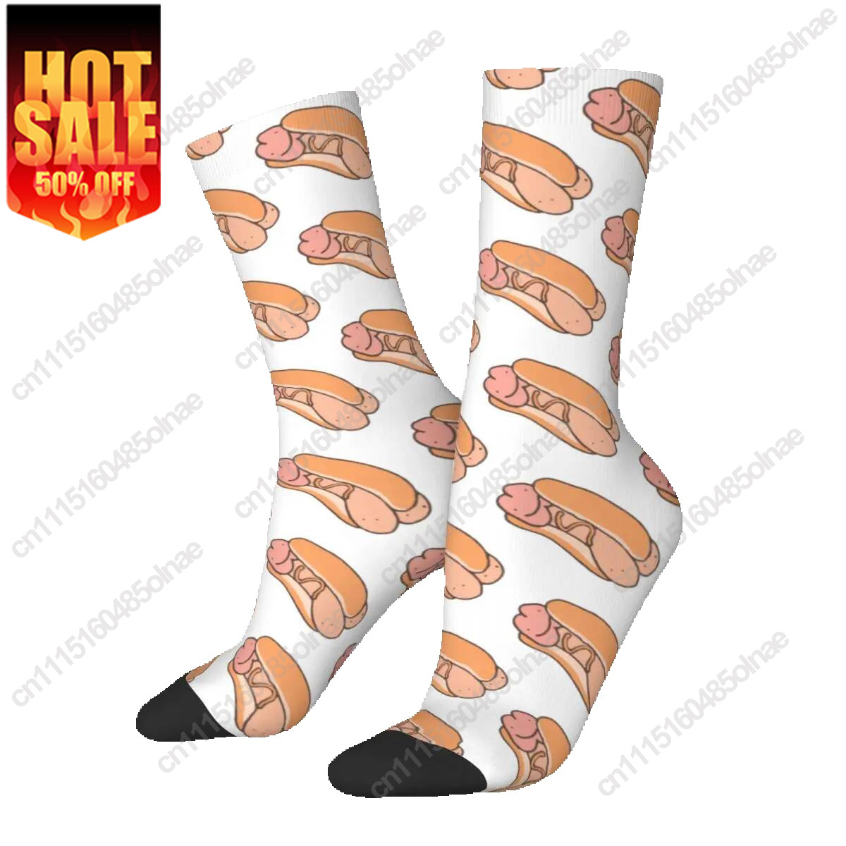 Sports Socks - Retro Penis Dick Hot Dikkity Dog
