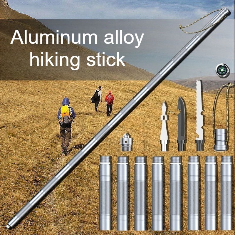 Trekking Pole Carbon - Outdoor Anti-Rutsch Wanderstock Camping Multifunktionaler Trekkingstock