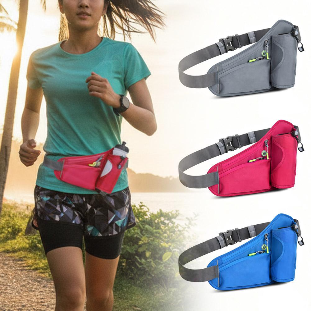 Running Belt - Laufgürtel mit Wasserflaschenhalter, verstellbarer Sportgürtel für