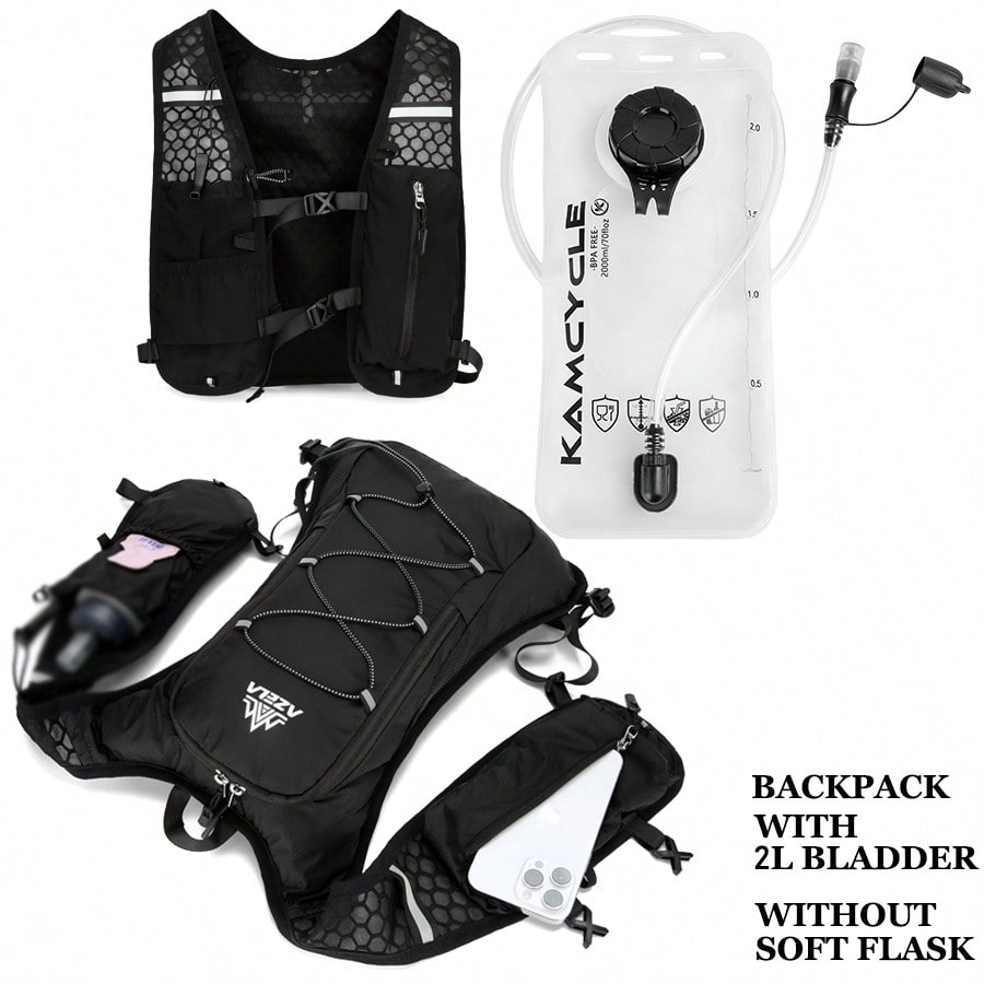 Hydration Vest - 1 Stück Laufweste mit Rucksack und
