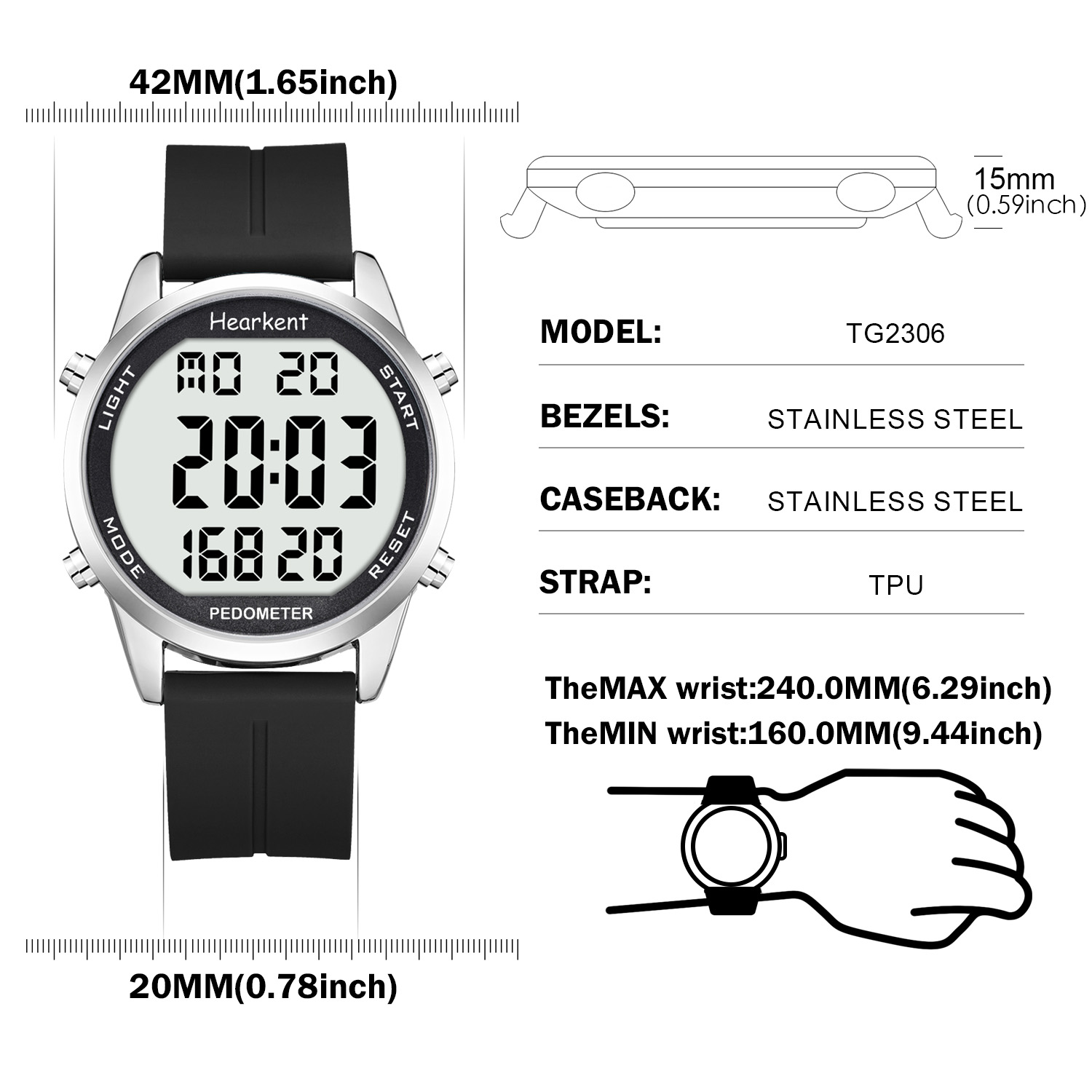 Hearkent Schrittzähler-Uhr für – Running Watch Bewertung und Preis