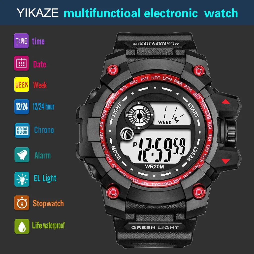 Yikaze Herren LED Digitaluhren – Running Watch Bewertung und Preis